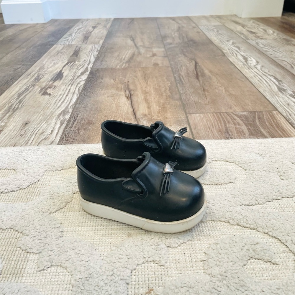 Mini Melissa Toddler Girls Black KITTY CAT Short Boots Shoes